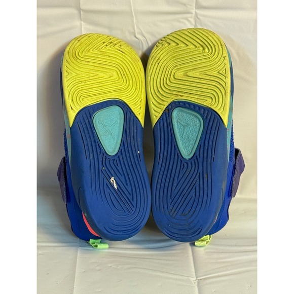 Jordan Toddler Shoes Blue Purple Yellow Basketball Sneakers US 10C - Picture 3 of 4